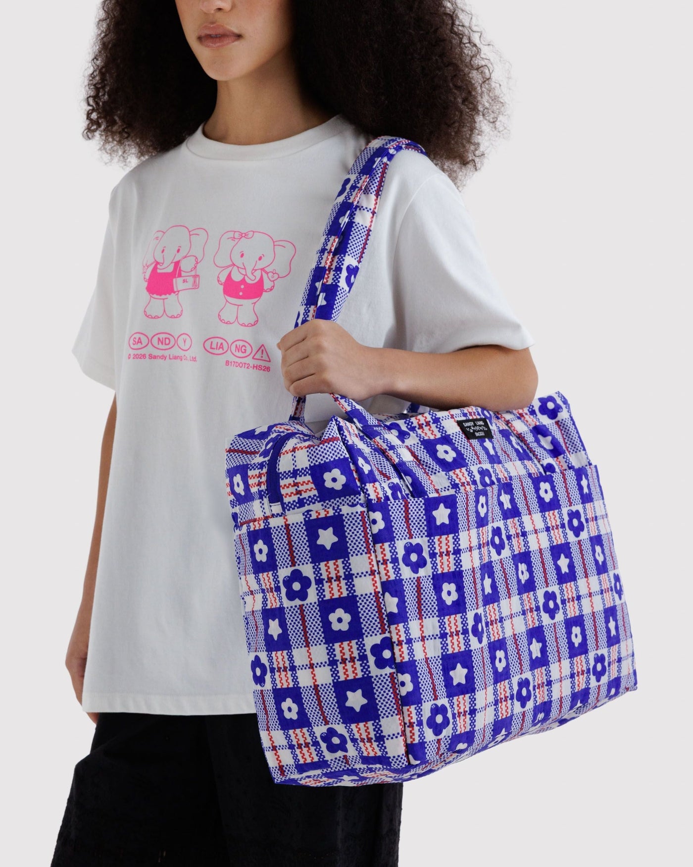 Cloud Carry-on - Market Plaid Blue - Beach Ready