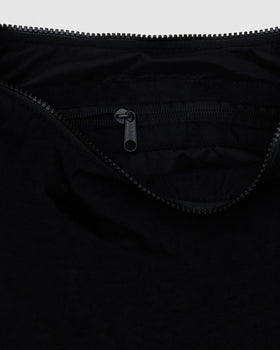 Medium Nylon Crescent Bag - Black