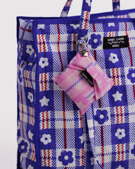 Baby Bow Baggu - Market Plaid Pink