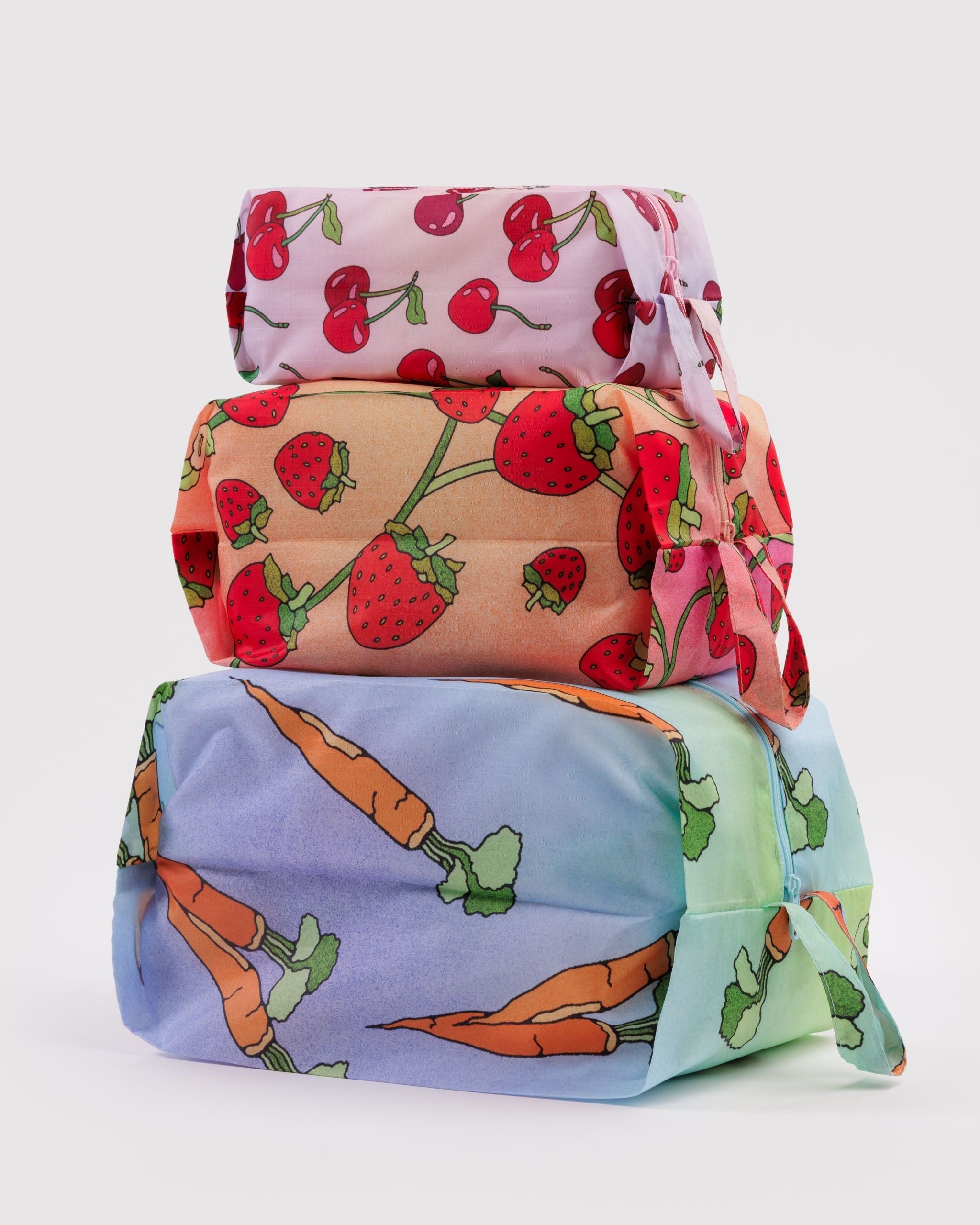3D Zip Set - Carrots & Berries - Travel Ready