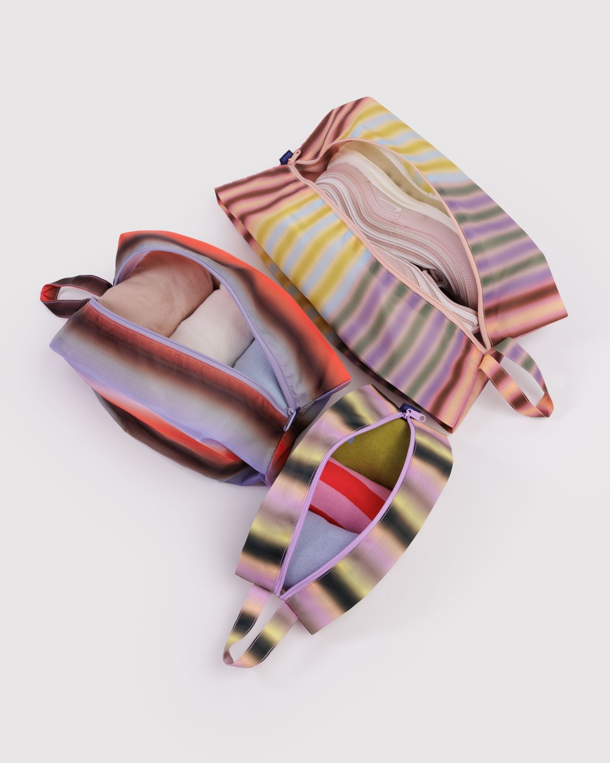 3D Zip Set - Gradient Stripes - Easy Tote