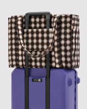 Cloud Carry-on - Blurred Gingham Brown