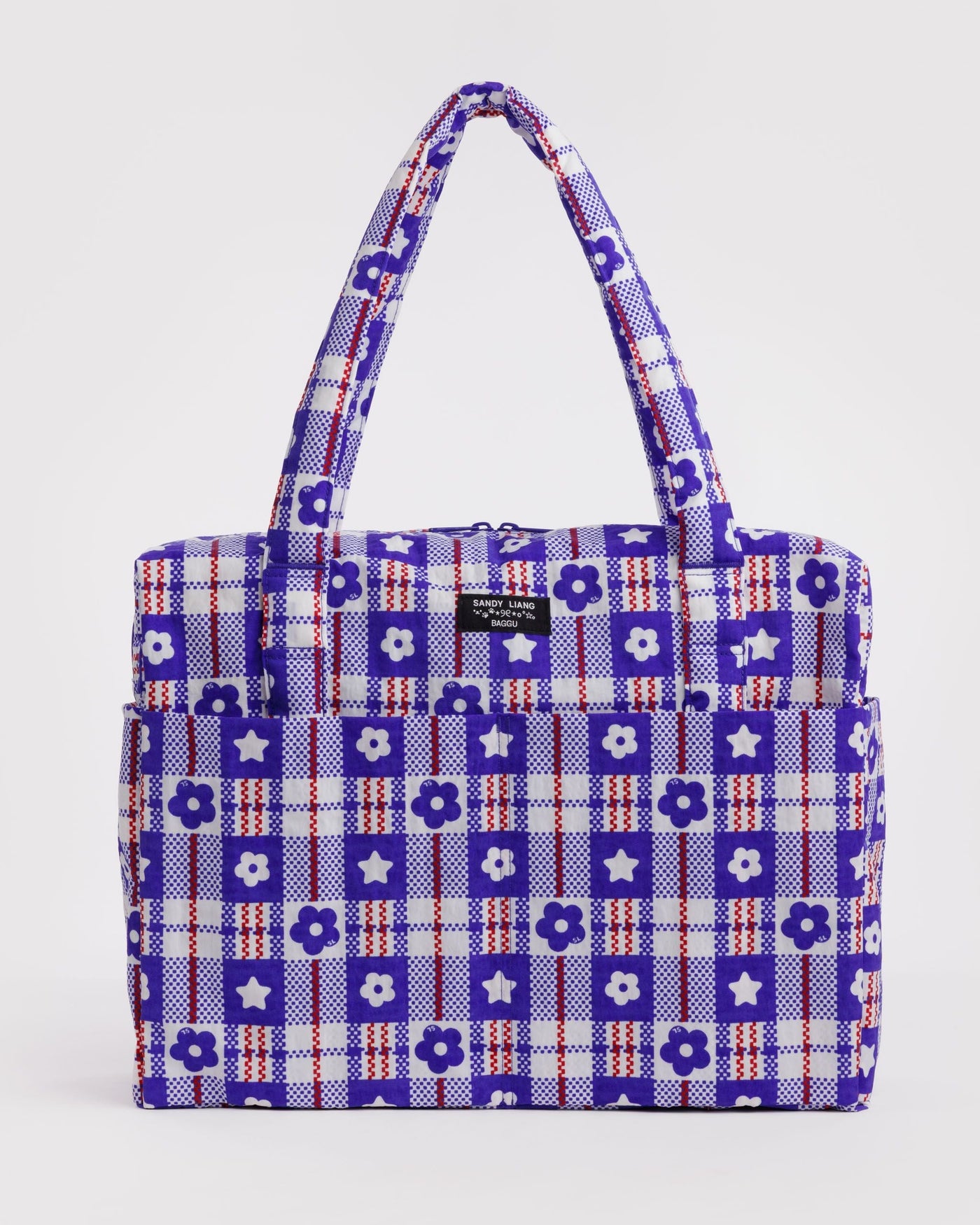 Cloud Carry-on - Market Plaid Blue - Beach Ready