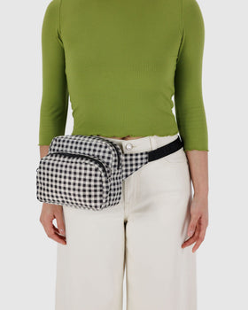 Fanny Pack - Black & White Gingham