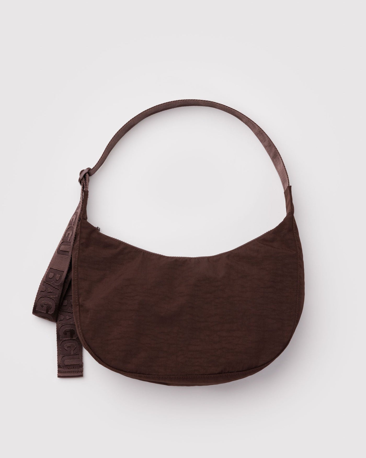 Medium Nylon Crescent Bag - Coffee - Beach Ready