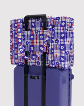 Cloud Carry-on - Market Plaid Blue - Beach Ready