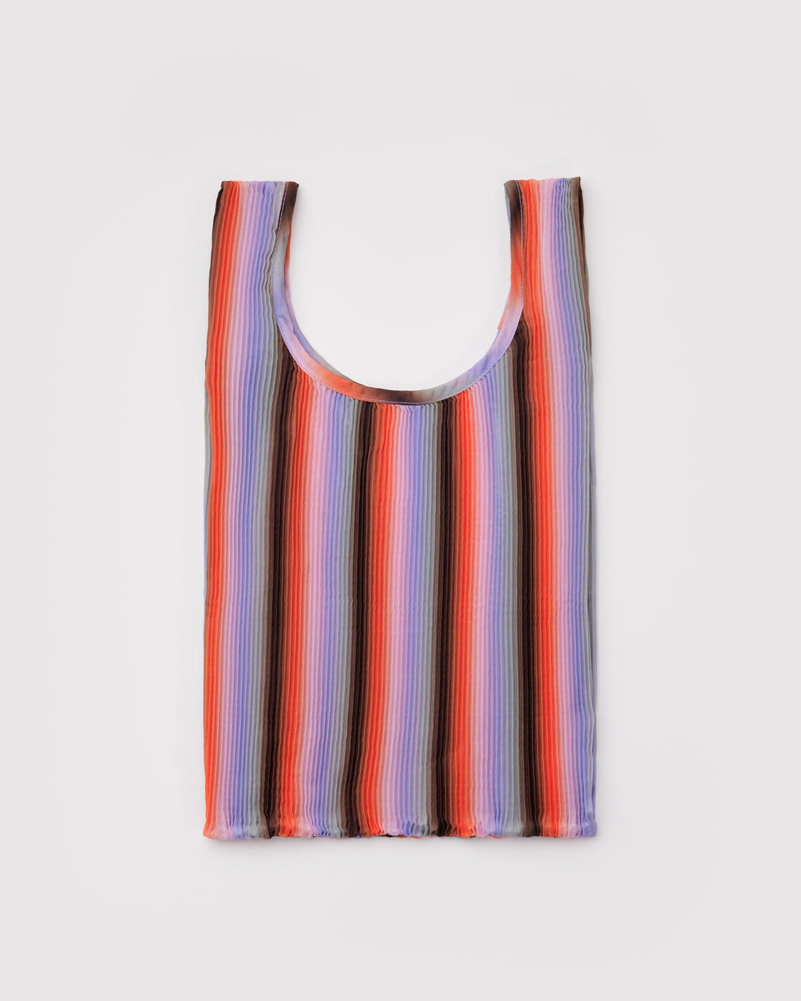Pleated Baggu - Gradient Stripe Poppy & Lilac