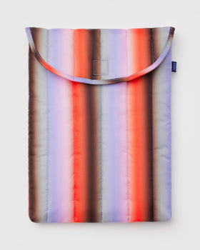 Puffy Laptop Sleeve 16" - Gradient Stripe Poppy & Lilac