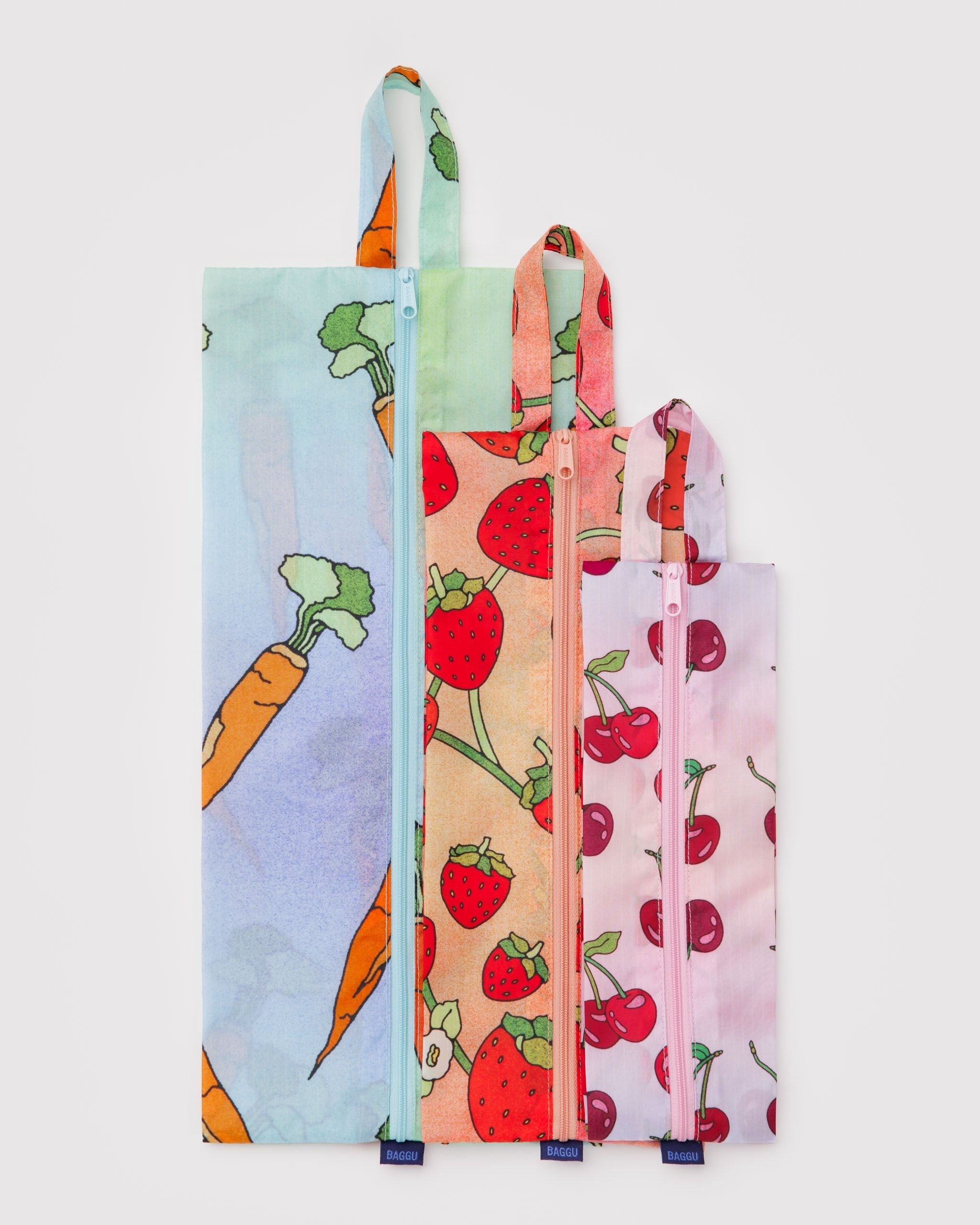 3D Zip Set - Carrots & Berries - Beach Ready